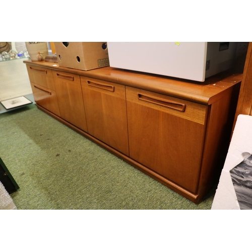 411 - Mid Century Low sideboard with cup handles