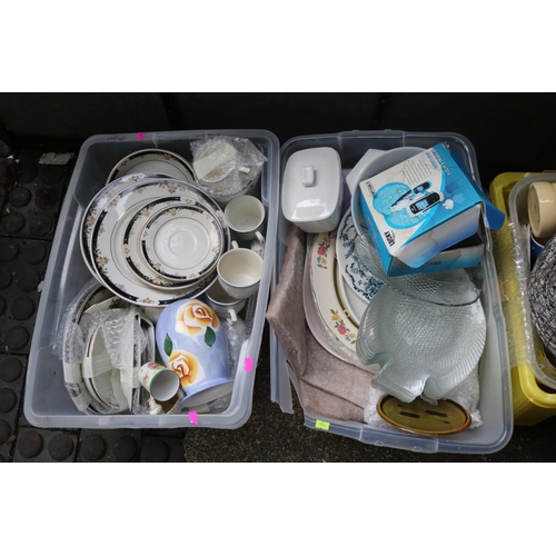 478 - 3 Boxes of assorted House clearance ceramics and glassware