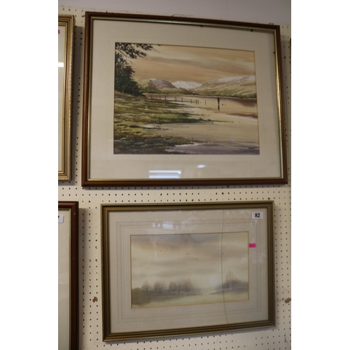 82 - 'Fishing on Derwent Water' & A Countryside Landscape signed by Geoffrey Lockey