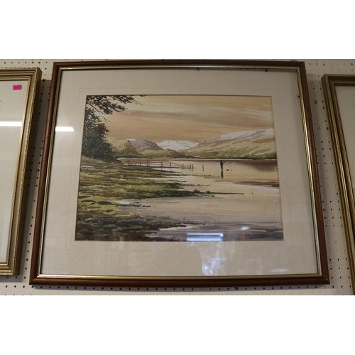 82 - 'Fishing on Derwent Water' & A Countryside Landscape signed by Geoffrey Lockey