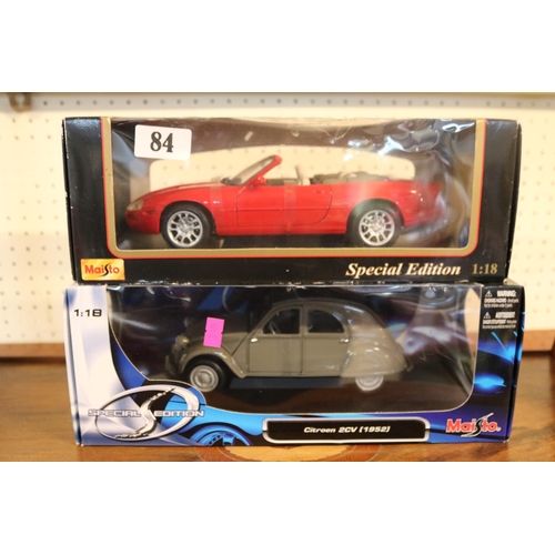 84 - Boxed Maisto Jaguar XKR and a Boxed Citroen 2CV 1952