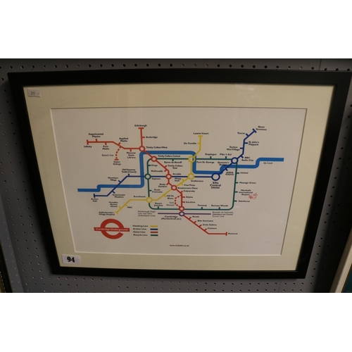 94 - Nick Ellis framed print entitled Cambridge Underground