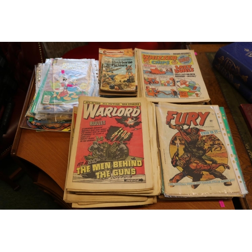 97 - Collection of assorted Comics to include Fury, Warlord, Whizzer & Chips, Commando etc