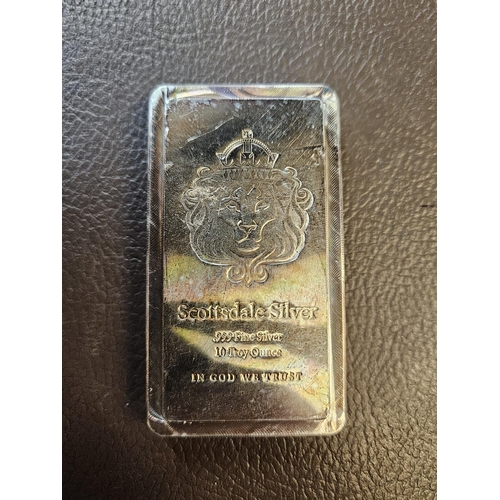 325 - Scottsdale 10oz Fine Silver ingot 18169593