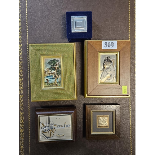 369 - Collection of assorted Silver fronted Boxes to include Resta L, Harbour scene etc (5)