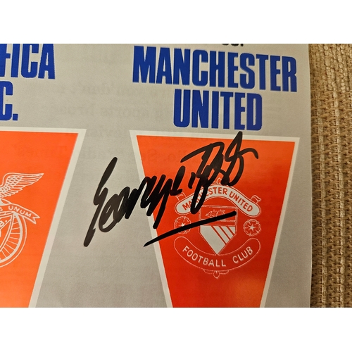 1 - GEORGE BEST 1967 MATCH WORN MANCHESTER UNITED JERSEY AND A 1968 EUROPEAN CUP FINAL SIGNED PROGRAMME
... 