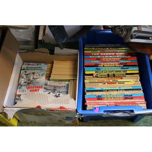 144 - Large Collection of assorted Beano and other comics inc. Commando etc