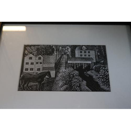 202 - Eric Ravilious Hulls Mill dated 1935 Engraving on boxwood and another engraving of a Mill