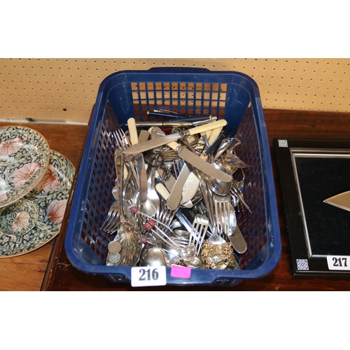 216 - Collection of assorted Flatware and assorted Costume jewellery