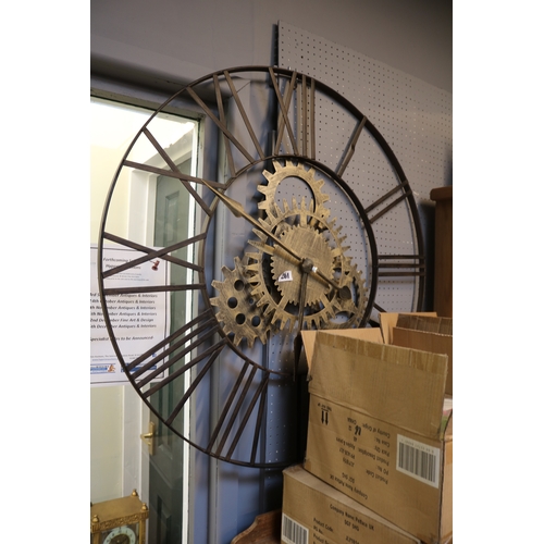 261 - Large Metal framed Wall clock