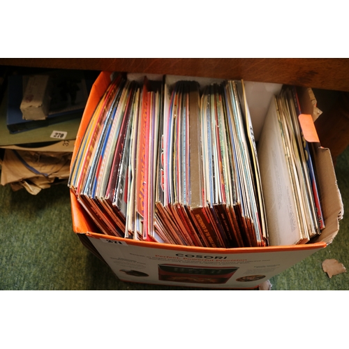 271 - Box of assorted Vinyl Records inc. Top of the Pops, Dolly Parton etc