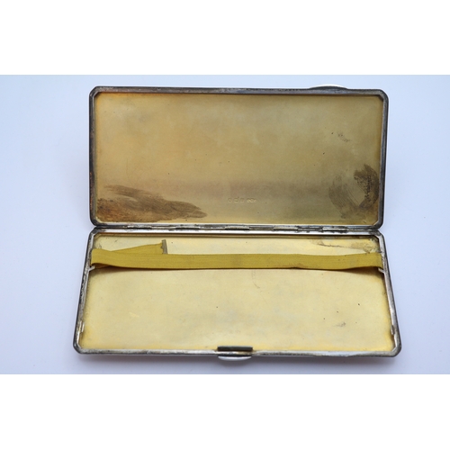 322 - Good Quality Silver Machined cigarette case Birmingham 1937 296g total weight