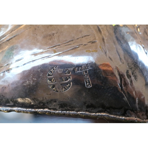 60 - Loys of Paris brass and silver plated pin dish with Art Deco decoration circa 1930s. 14cm in Diamete... 