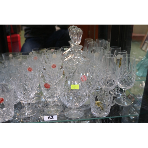 82 - Large collection of Webb Corbett Crystal glasses and and other glassware