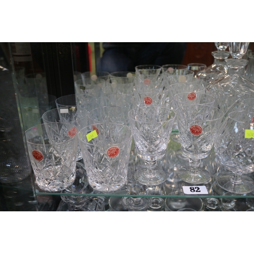 82 - Large collection of Webb Corbett Crystal glasses and and other glassware