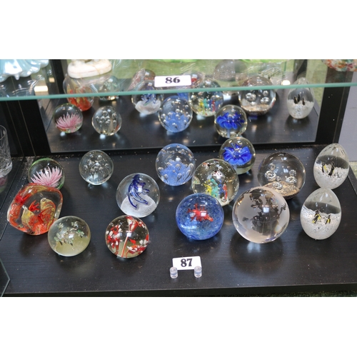 87 - Collection of assorted decorative paperweights