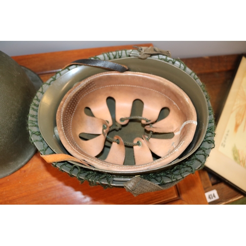 90 - Collection of 3 Military Helmets to include 1950s American Helmet, 1966 Helmet and another one