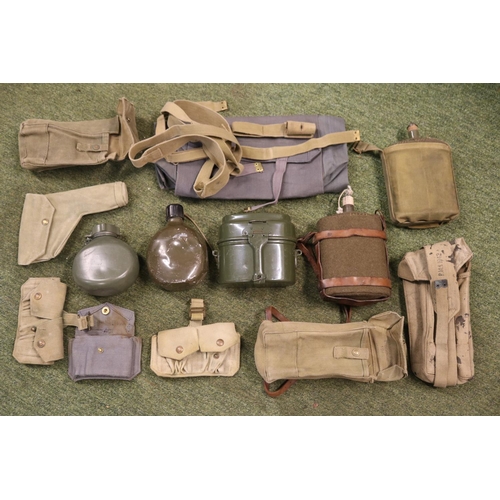 340C - WW2 Webbing Kit and water bottles