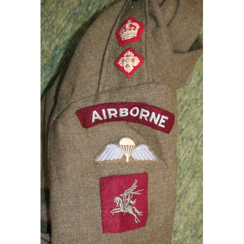 340L - WW2 Airborne battledress jacket, dated 1943