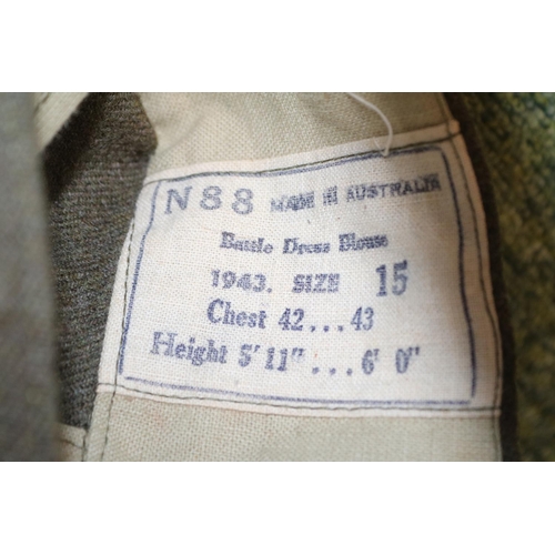 340L - WW2 Airborne battledress jacket, dated 1943