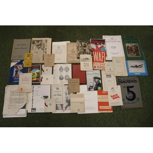 340H - Quantity of WW1/WW2 Military Ephemera including fragments from France