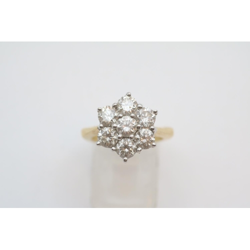 166 - Fine Ladies 18ct Gold Diamond Seven Stone Diamond Ring 2.4ct total G/H Si Estimated 9.6g total weigh... 