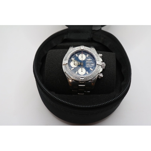 188 - Breitling Superocean Chronometer Stainless steel wristwatch with bracelet 500m A13340 in Fabric zipp... 