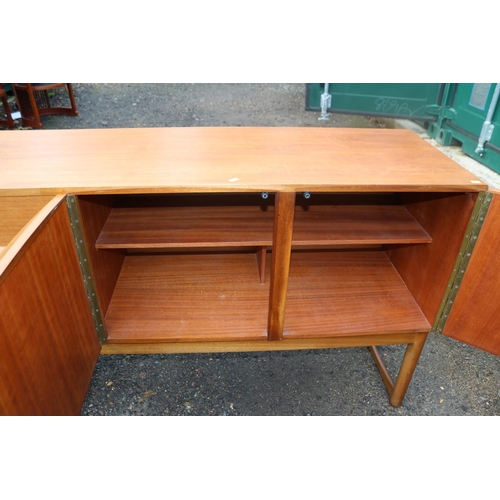 193 - A H MacIntosh of Kirkcaldy Mid Century Teak Sideboard of 3 drawers flanked by cupboards on straight ... 