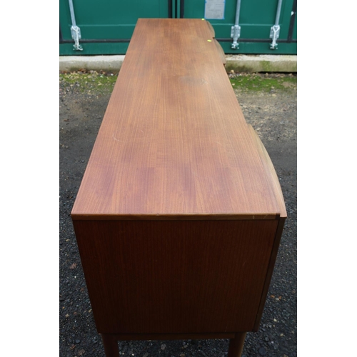 193 - A H MacIntosh of Kirkcaldy Mid Century Teak Sideboard of 3 drawers flanked by cupboards on straight ... 