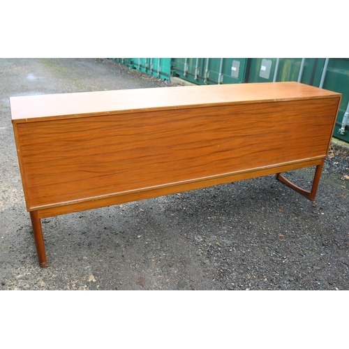 193 - A H MacIntosh of Kirkcaldy Mid Century Teak Sideboard of 3 drawers flanked by cupboards on straight ... 