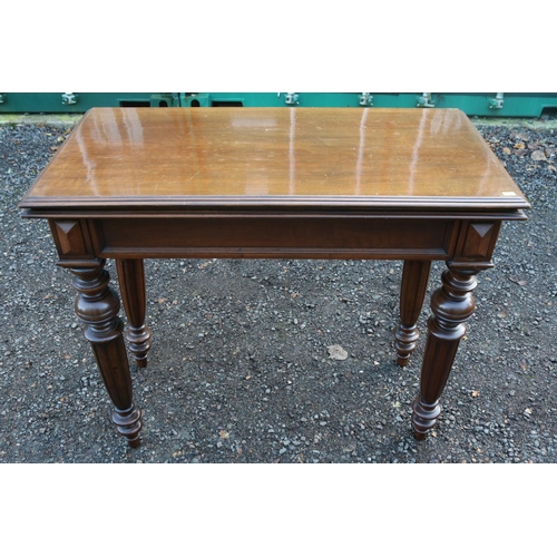 214 - Fine Edwardian Games table with cantilever base fitted interior with screw in candlesticks, money an... 