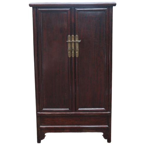 226 - Antique Chinese Rosewood Tapered cabinet C.1890. 156cm in Height by 85cm in Width by 43cm in Depth