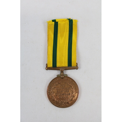 67 - British Territorial War Medal George V for 166116 GNR M R COOK Royal Artillery with original ribbon