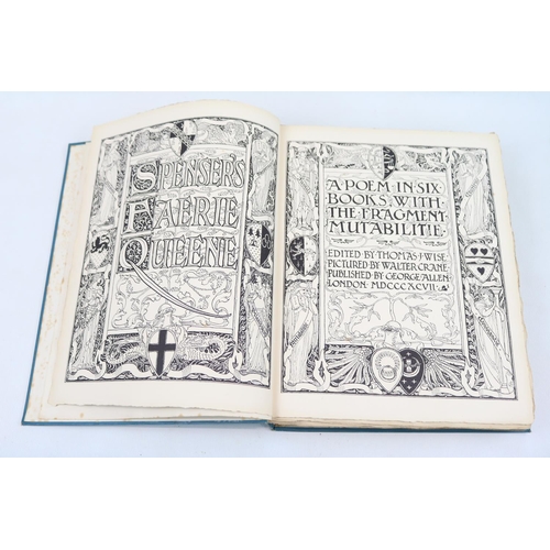 80 - Set of Six Volumes 'Spensers Faerie Queene' Illustrated by Walter Crane, Published by George Allen L... 