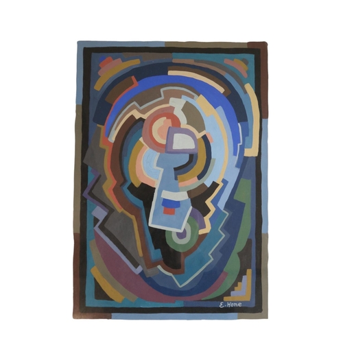 128 - Evie Hone HRHA 1894 - 1955 abstract Gouache composition depicting an angel. Evie Hone is recognised ... 