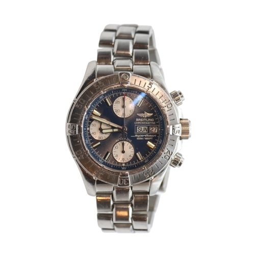 188 - Breitling Superocean Chronometer Stainless steel wristwatch with bracelet 500m A13340 in Fabric zipp... 