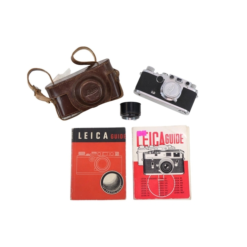 65 - Leica DRP Ernst Leitz Wetzlar Germany camera with Lens cover and booklets