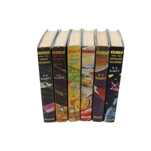 81 - Set of Six E C Eliott Kemlo books to include Kemlo and the Satellite Builders, Kemlo and the Crazy P... 