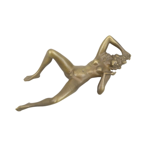 94 - Franz Bergmann (1861-1936). Laying Nude with arms and legs outstretched, stamped marks to base. 12cm... 