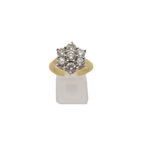 166 - Fine Ladies 18ct Gold Diamond Seven Stone Diamond Ring 2.4ct total G/H Si Estimated 9.6g total weigh... 