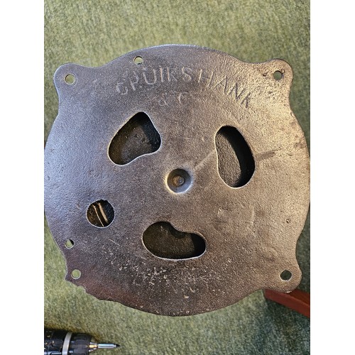 218 - Shipping Interest: Antique Cruickshank & Co Denny Works Cast Iron Swivel Cast Iron based Steam Liner... 