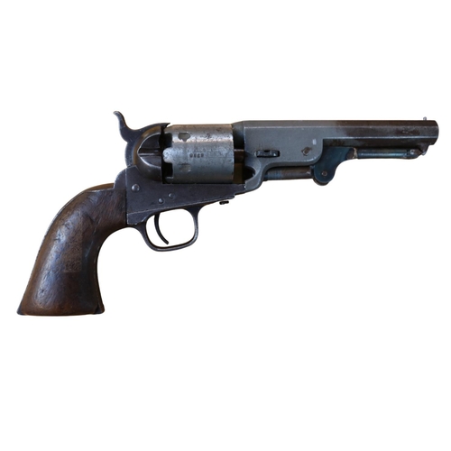 109A - A Colt 1851 Model Navy Percussion Revolver No. 186280 1856 The barrel with USA Address, plain cylind... 