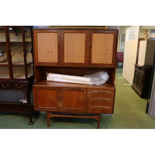 179 - G Plan Mid Century Teak Rattan sideboard Fresco style by Victor B Wilkins