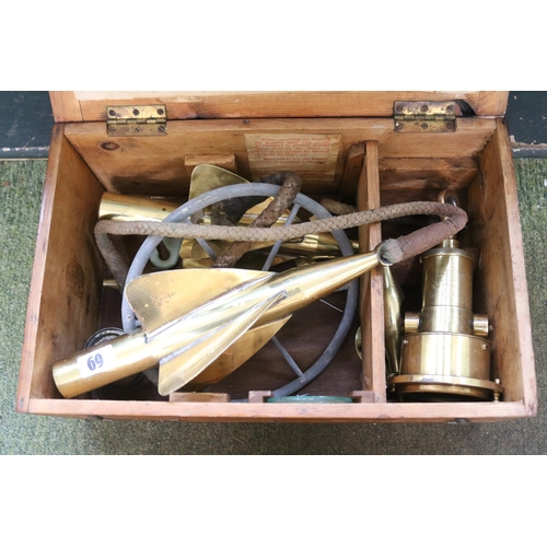 144 - Original Pine cased Walkers Cherub III Taffrail Ship Log by Thomas Walker & Son Limited of Birmingha... 