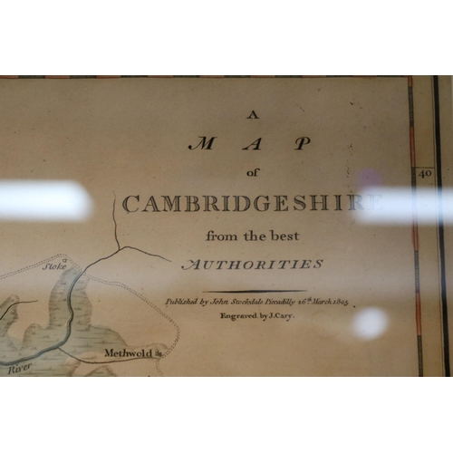 115 - A Map of Cambridgeshire by J Cary dated 1803