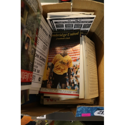 212 - Large collection of football and other programmes consisting of mainly Cambridge United from the 198... 