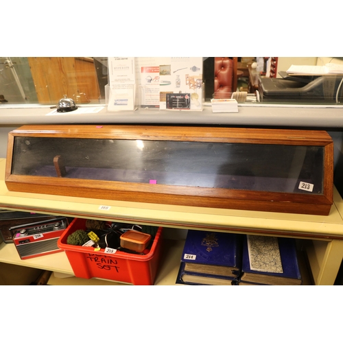 213 - Long Sword Display case with hinged lid