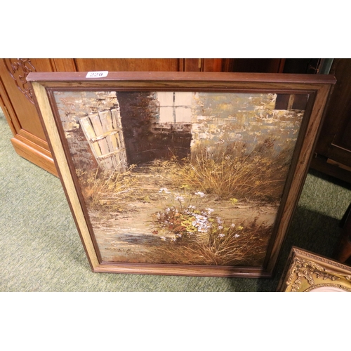 220 - Reproduction Classical relief with gilt frame and assorted pictures