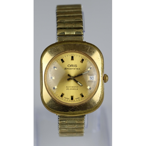 ORIS Automatic Gold Plated Sportstar 25 Jewels Swiss Made c1970