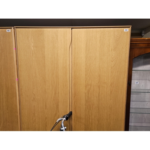 434 - Ercol Rimini Light oak Wardrobe with single drawer to base